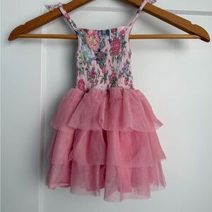 Posh Peanut Christine Smocked Spaghetti Strap Tulle Dress